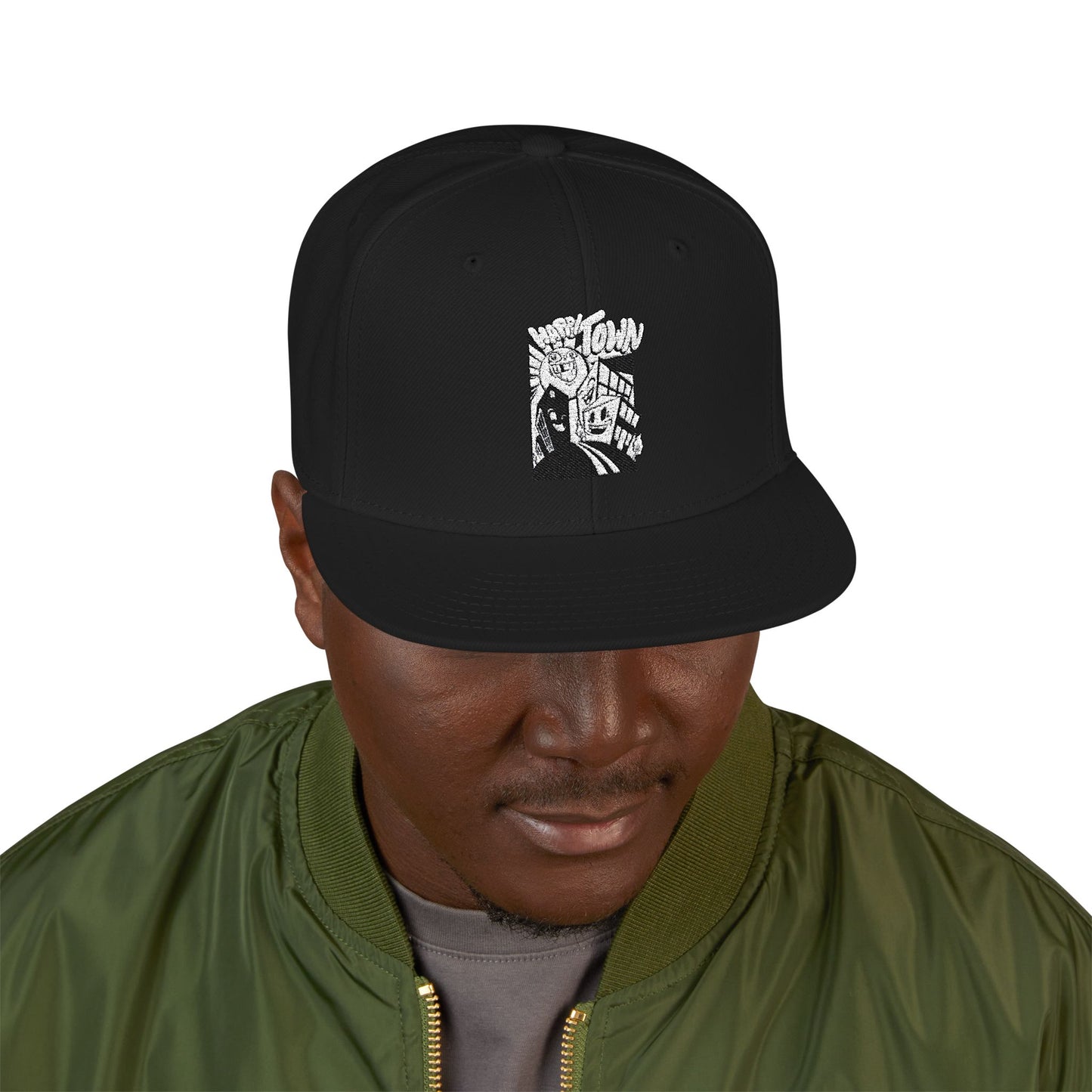 Embroidered Snapback Cap - Stylish Streetwear Hat, Fashion Accessory, Unisex Gift, Casual Wear, Custom Embroidery Design